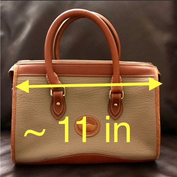 Vintage Dooney & Bourke AWL Satchel Taupe Mushroom Color - Picture 7 of 9